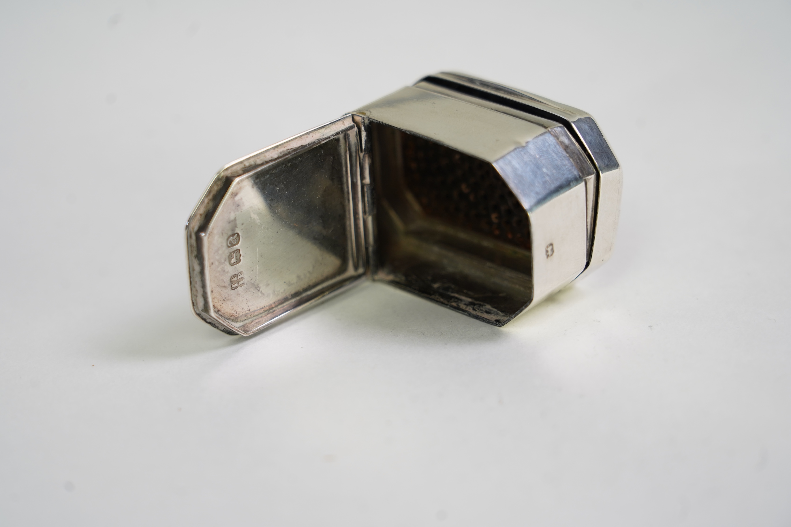 A George III silver nutmeg grater, by Phipps & Robinson